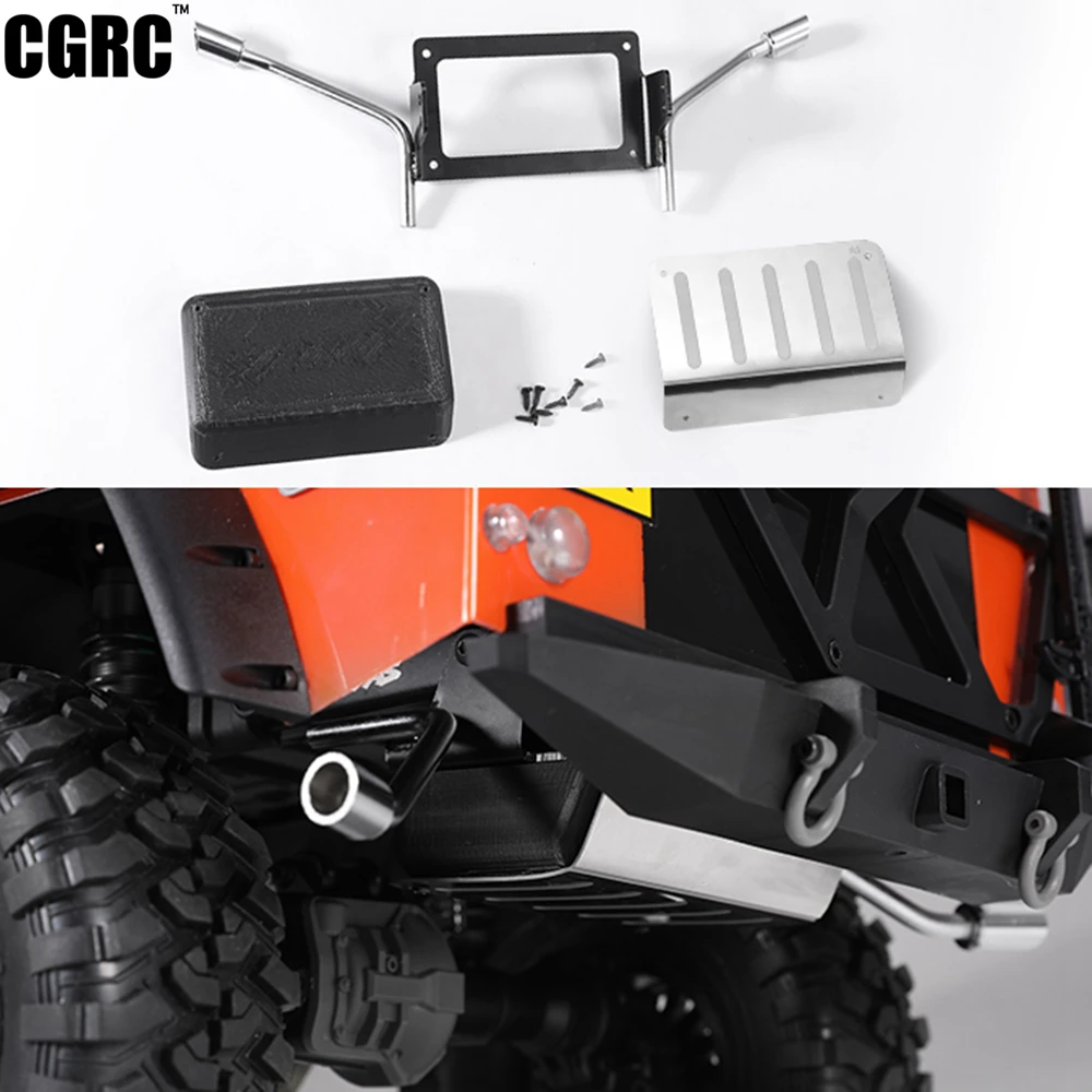 Металлический масляный бак и выхлопной Хвост Для 1/10 RC гусеничного автомобиля TRX4