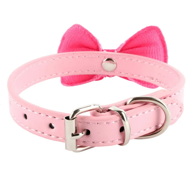 Pet Dog Collar With Bow Adjustable Buckle Durable Cute Fashion Cat Accessories | Дом и сад