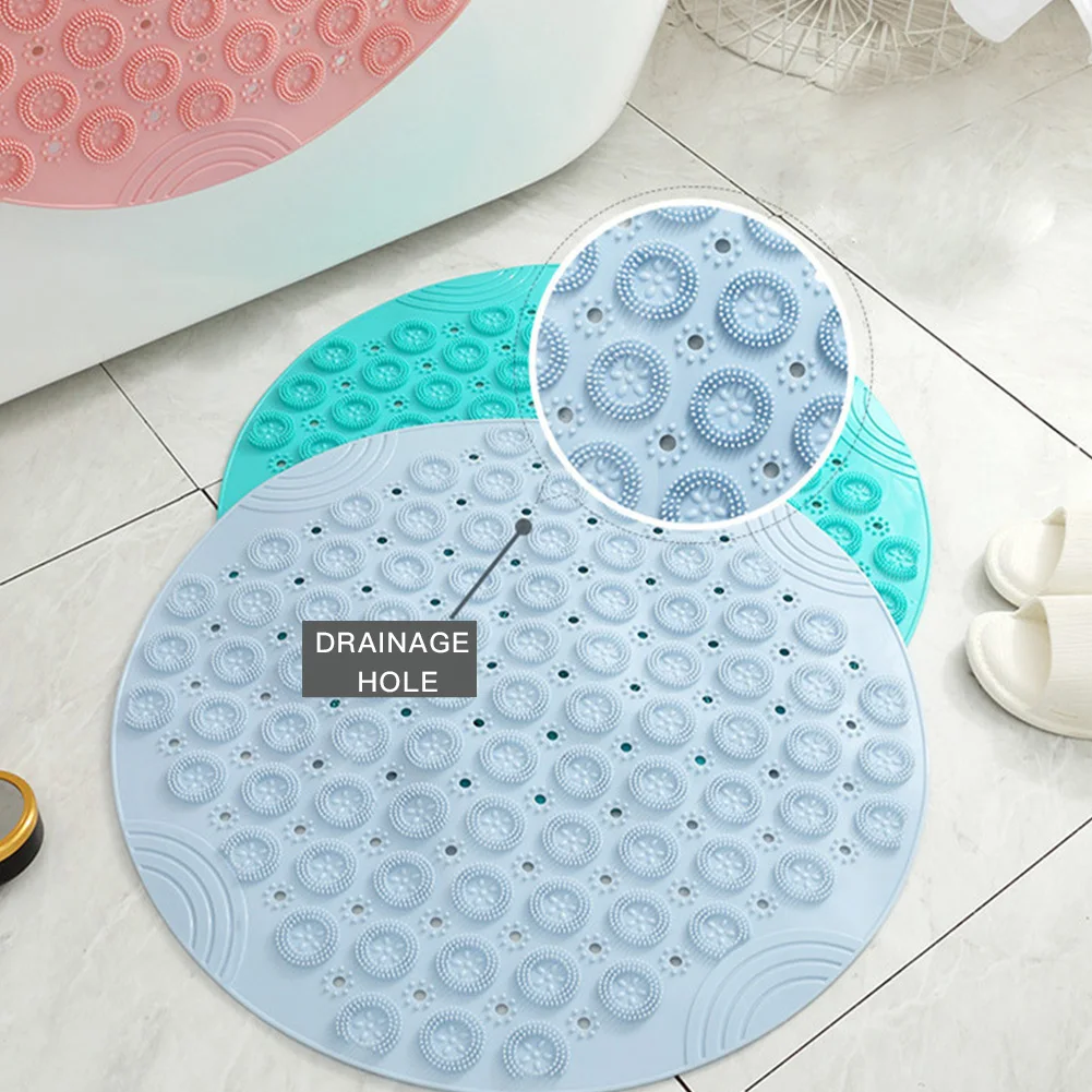 

Strong Suction Bathroom Bath Mats PVC Massage Particles Foot Pad Odorless Mat Anti Skid Pad Odorless Non-Toxic Bath Mat Bathroo
