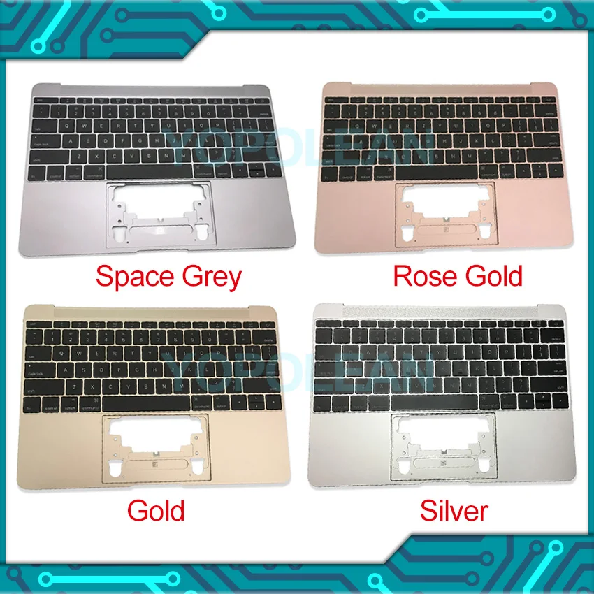 Оригинальная клавиатура A1534 Topcase серая серебряная розовая золотая для MacBook Pro Retina