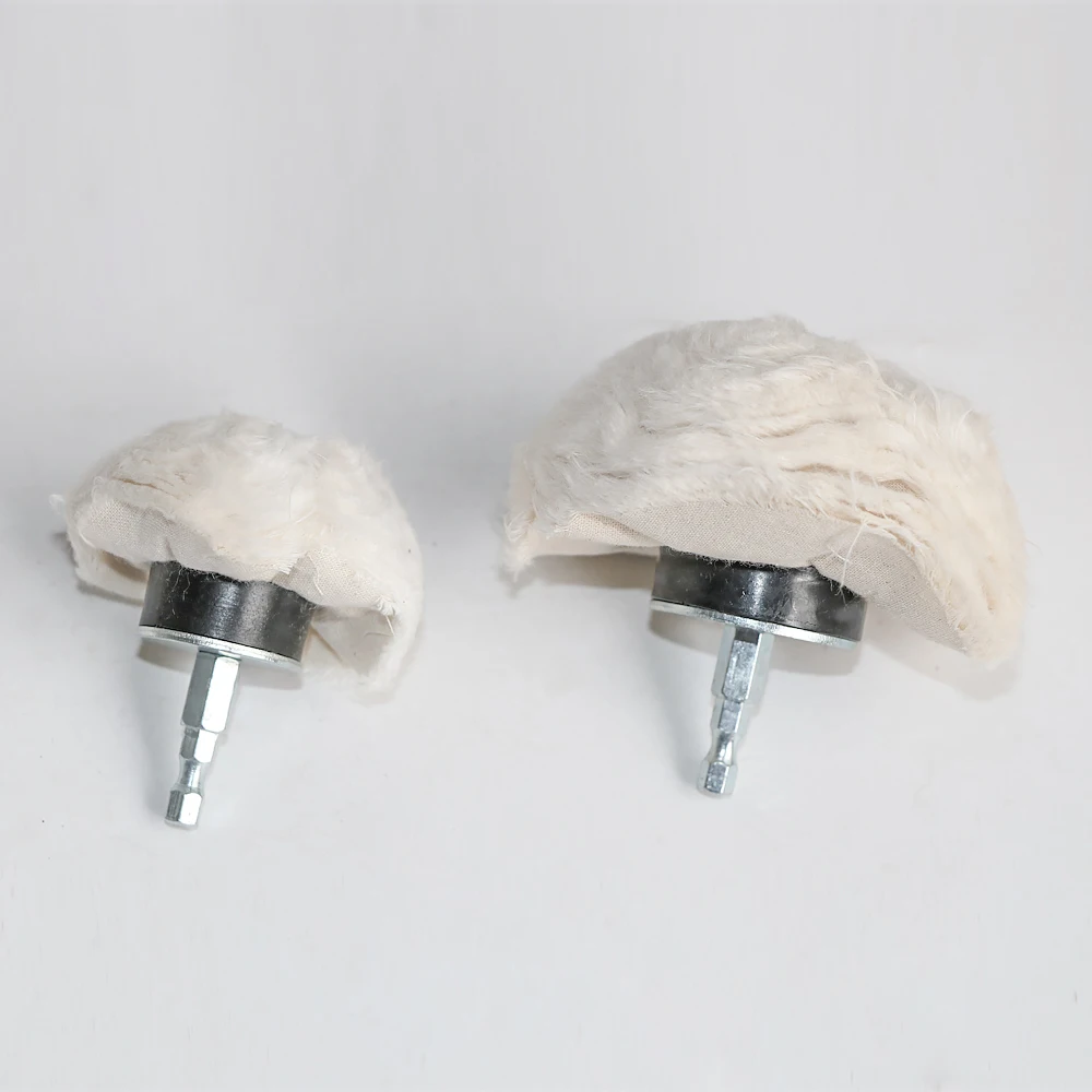 1pc 2''/3''/4'' Buffing Polishing Wheels Cotton Lint Cloth Metal Jewelry Mirror Wheel 1/4 Shank For Drill |