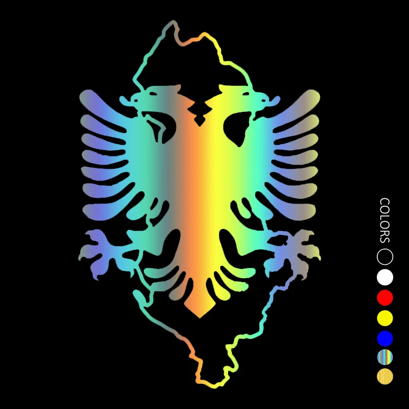 

CS31902#Die-Cut Vinyl Decal Albania Eagle Map Outline Car Sticker Waterproof Auto Decors on Car Body Bumper Rear Window