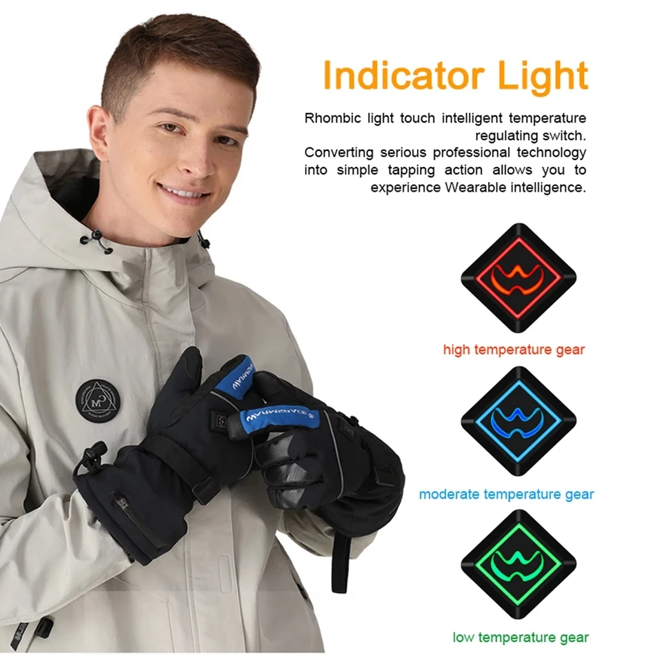 Новинка 2021 перчатки с электрическим перезаряжаемым подогревом зимние литиевым