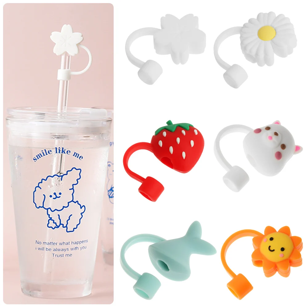 Силиконовая соломенная вилка многоразовая герметичная Питьевая Пылезащитная