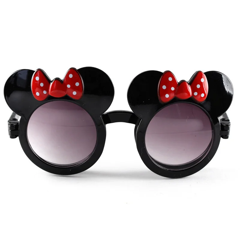 Mickey Disney Children's Sun Glasses Boys Girls Safety Kids Bow Sunglasses Flip Visor Mirror UV Protection Baby Eyewear Gift Toy |