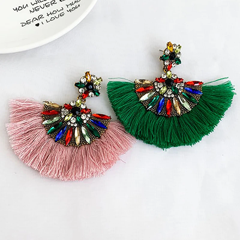 Женские серьги-кисточки ZHINI Boho с готическим сектором висячие серьги в стиле Панк