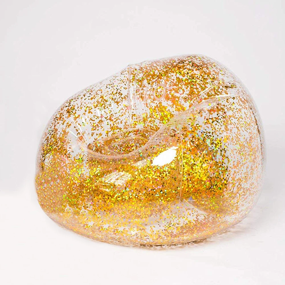 

Folding Inflatable Sofa Fast Inflatable Lounger Colorful Glitter Lazy Bag Sofa High Quality Outdoor Sleeping Bag Bed Air Chair