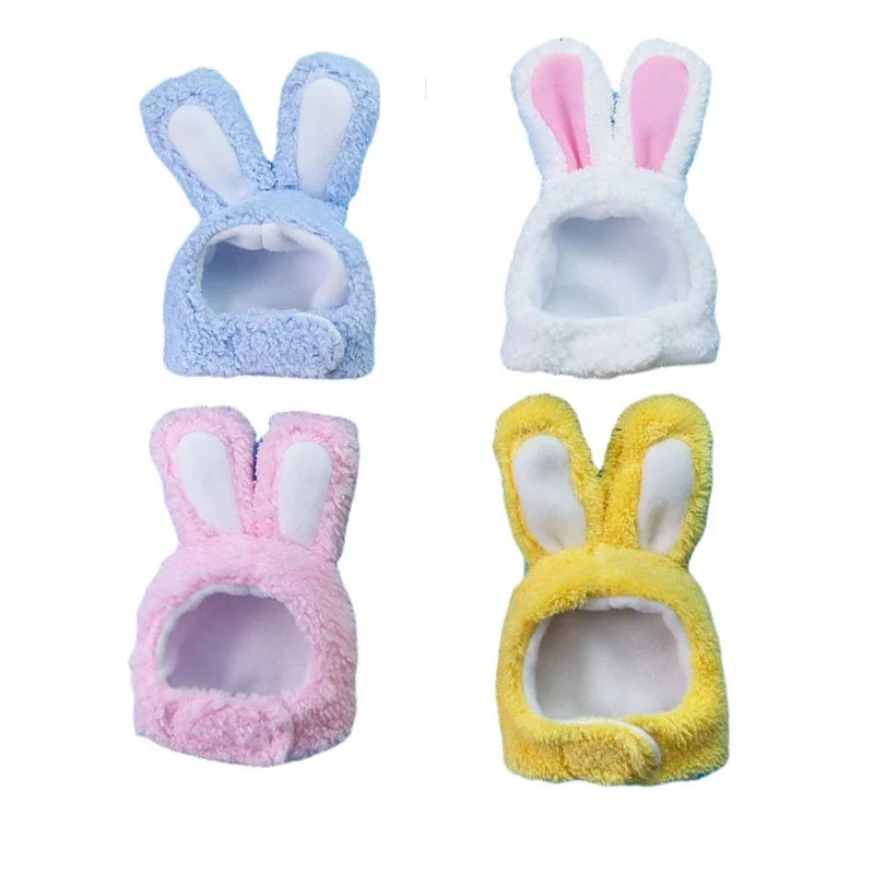 

Funny Pet Headdress Clothes Cat Bunny Teddy Headgear Pets Hat Party Costume Cosplay Clothes Headwear Warm Hood Cat Accessories