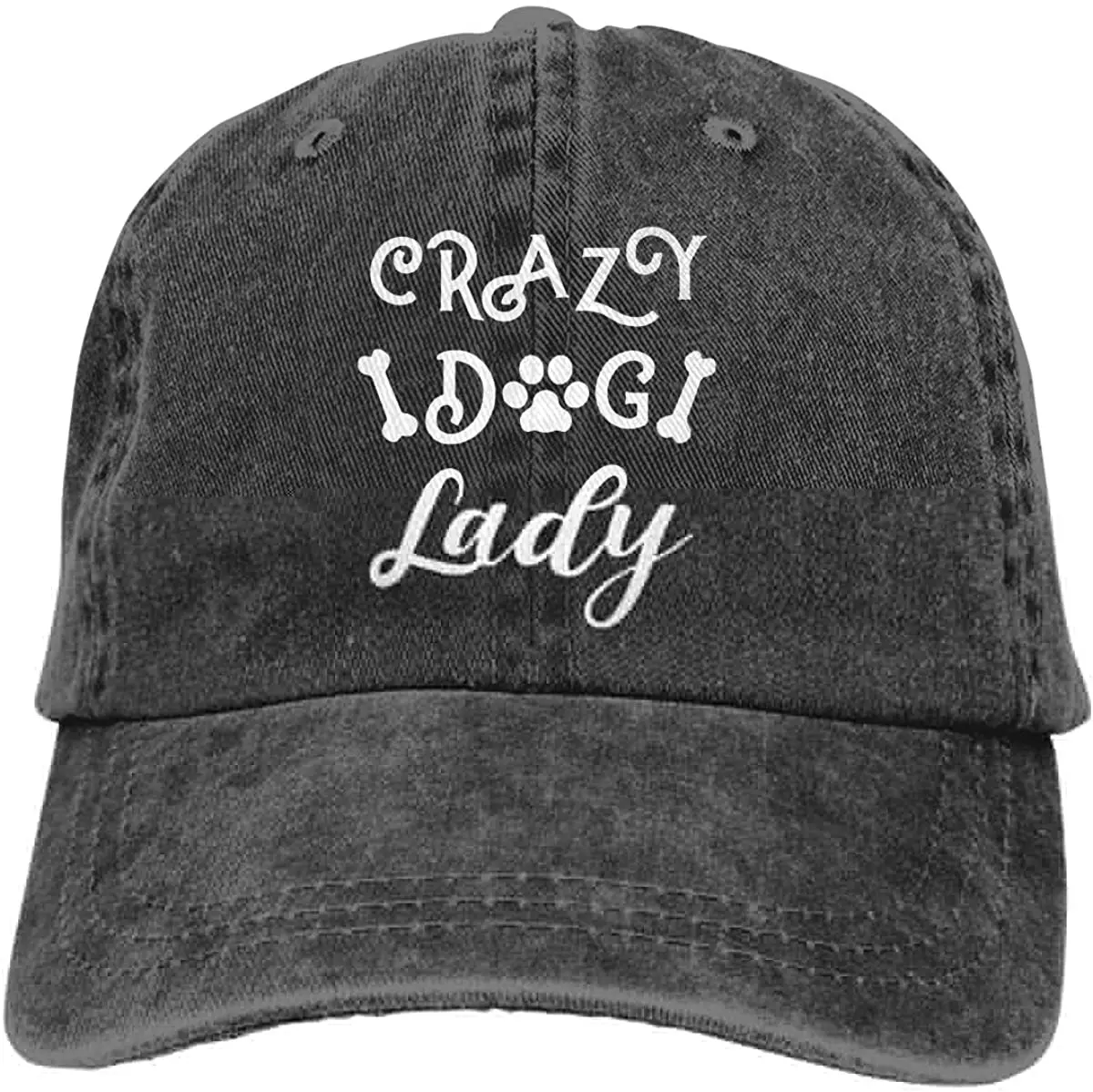 

Men's and Women's Crazy Dog Lady Mom Hat Vintage Washed Adjustable Baseball Cap