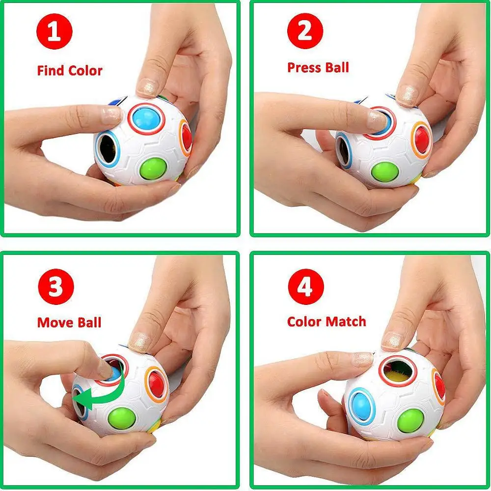 Куб с радужным шаром креативные сферические Волшебные пластиковые волшебные