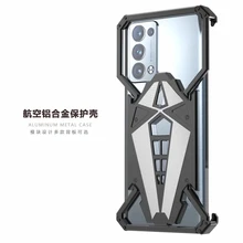 Luxury Shockproof Aluminum Metal Armor Ring Case For Oppo Reno 6 Reno6 Pro Plus +  Aluminium Bumper Case Metal Frame Cover