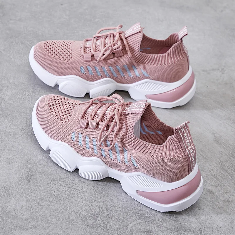 

Кроссовки женские, из дышащей сетки, на платформе, повседневные, Осенние, 2020