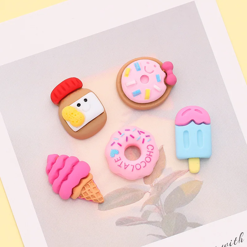 

Cute Ice Cream Children Crocs Charms Shoes Decorations Accessories for Girl Women's Crocs Jeans Set JIBZ for Gift Pins for Crocs