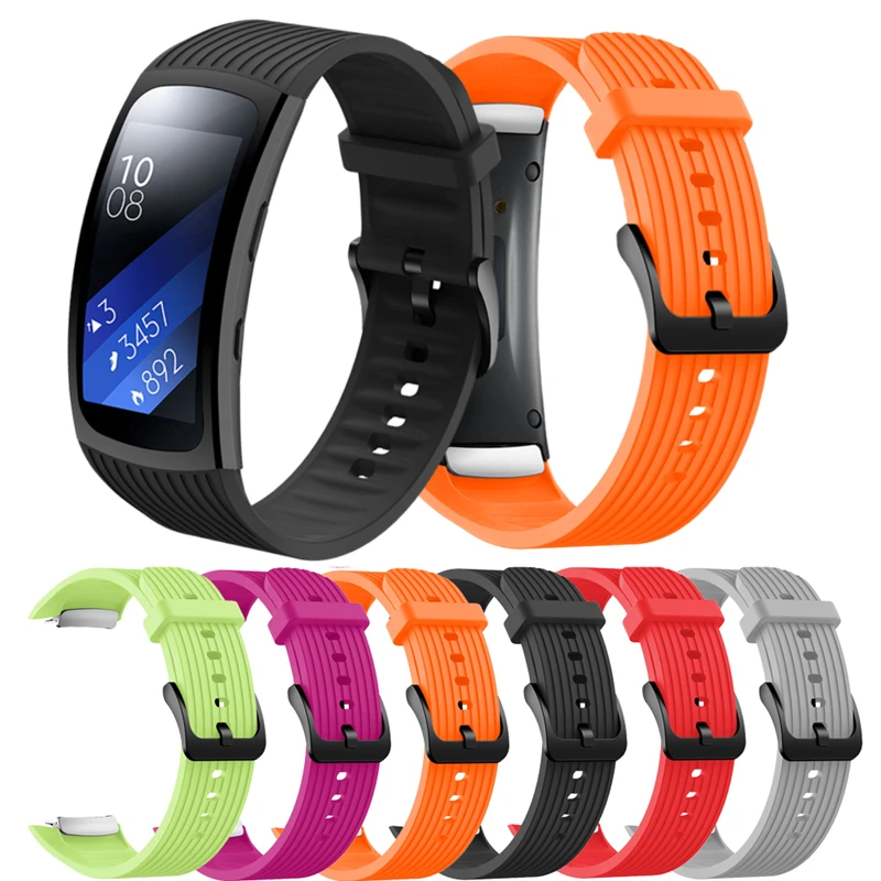 Ремешок силиконовый для Samsung Galaxy Gear Fit2 спортивный резиновый сменный Браслет Fit 2 SM