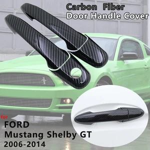 Крышка ручки двери из углеродного волокна аксессуары для Ford Mustang Shelby GT GT500 2005 2006 2007 2008 2009 2010 2011 2012 2013 2014