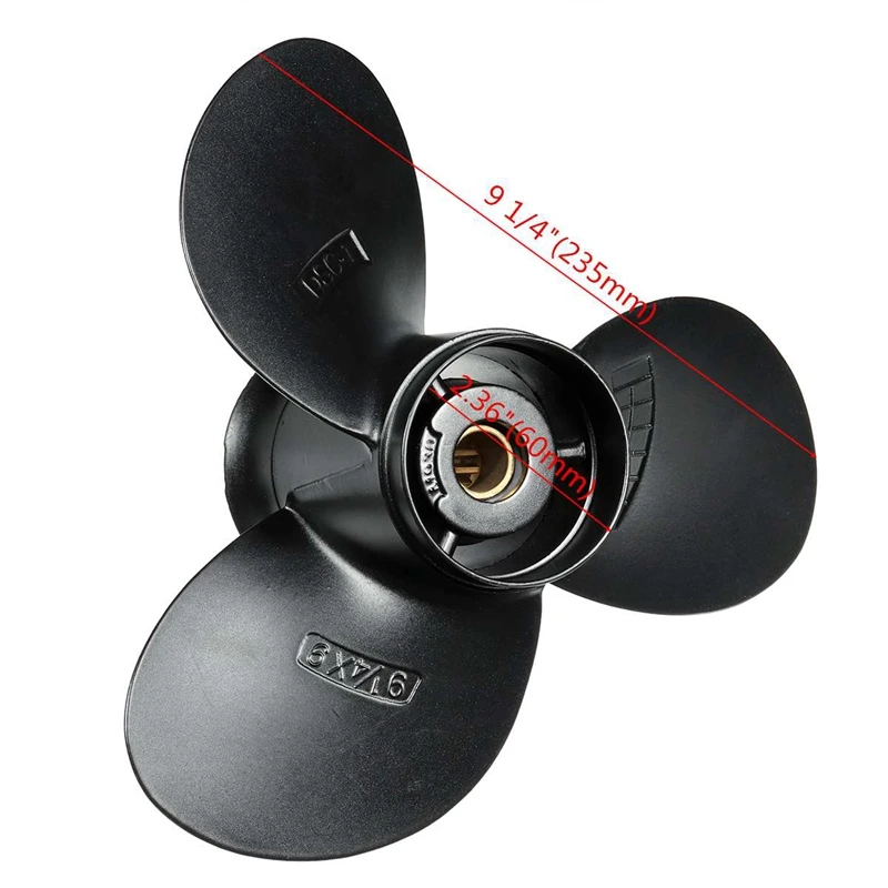 Подвесной пропеллер 58100-93723-019 для Suzuki 8-20Hp 9 1/4X9 алюминиевый сплав 3 лезвия черный 10