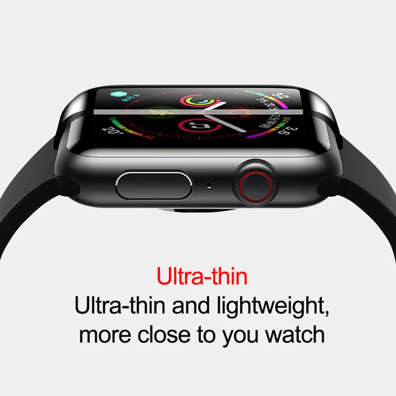 Элегантный чехол для часов Apple Watch series 5 4 3 2 1 кожаный 42 мм 38 м 40 44 задняя крышка из