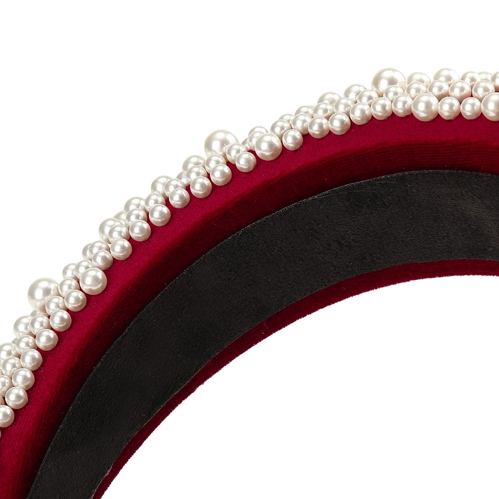 MOLANS Pearl Padded Sponge Vintage Hair Hoop Fashion Elegant Hair Band Women Headband Hair Accessories Headwear New