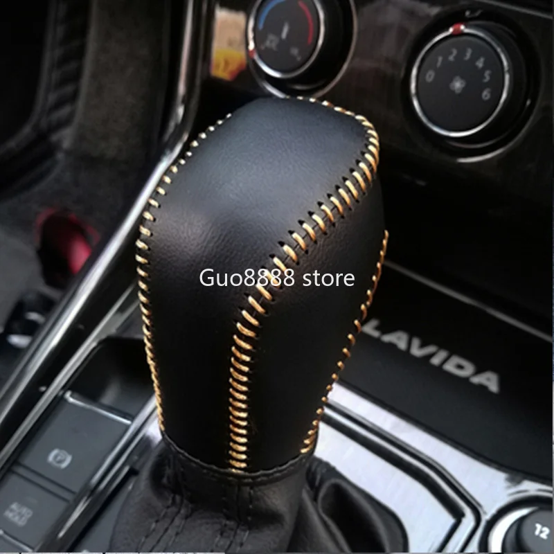 

For Honda 10th Civic 2016-2021 Faux Leather Car Gear Head Shift Collars Cover Protector Sleeve Car Gear Cover