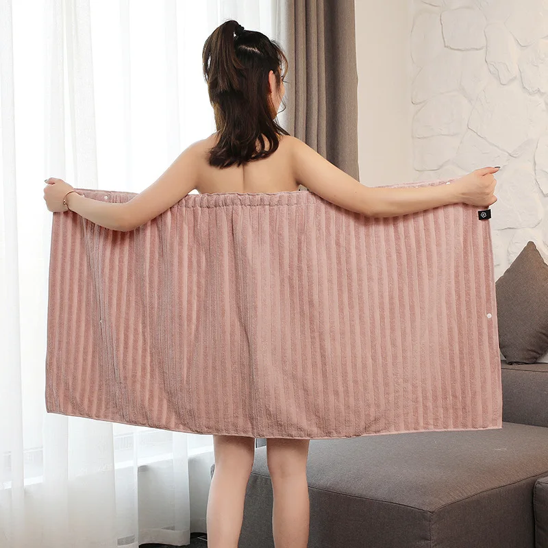 

Women can wear beach bra Pure Cotton Bath skirt, bath towel 2-piece set, soft, comfortable and strong water absorption