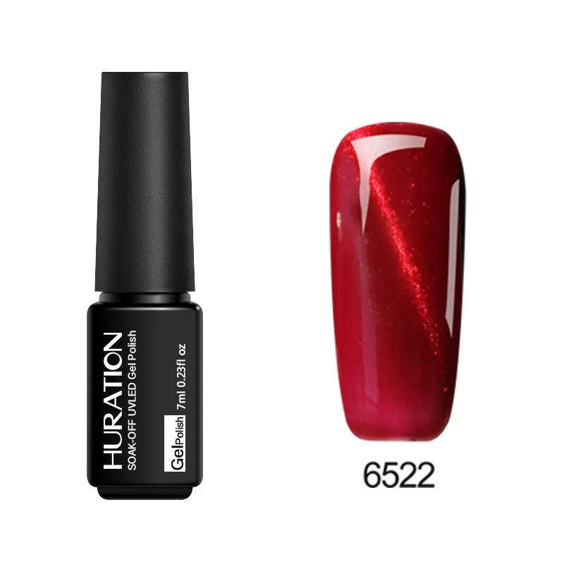 Huration гель для ногтей Красный 3D кошачий глаз пламя лак 6 видов цветов Магнитный
