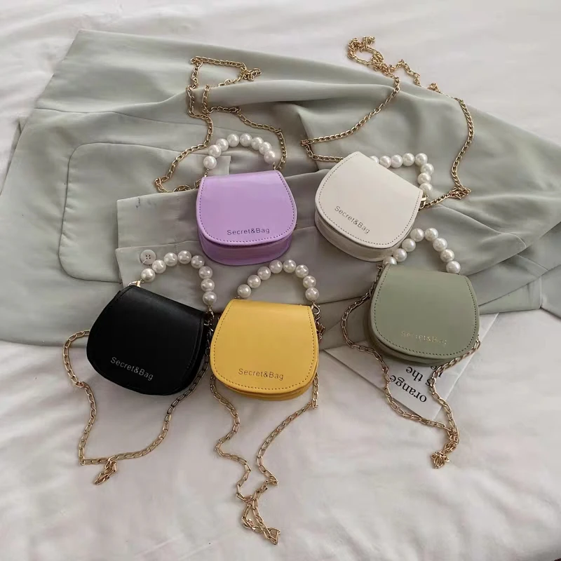 

Миниатюрная универсальная жемчужная сумка через плечо, изысканная модная сумка-тоут через плечо с цепочкой