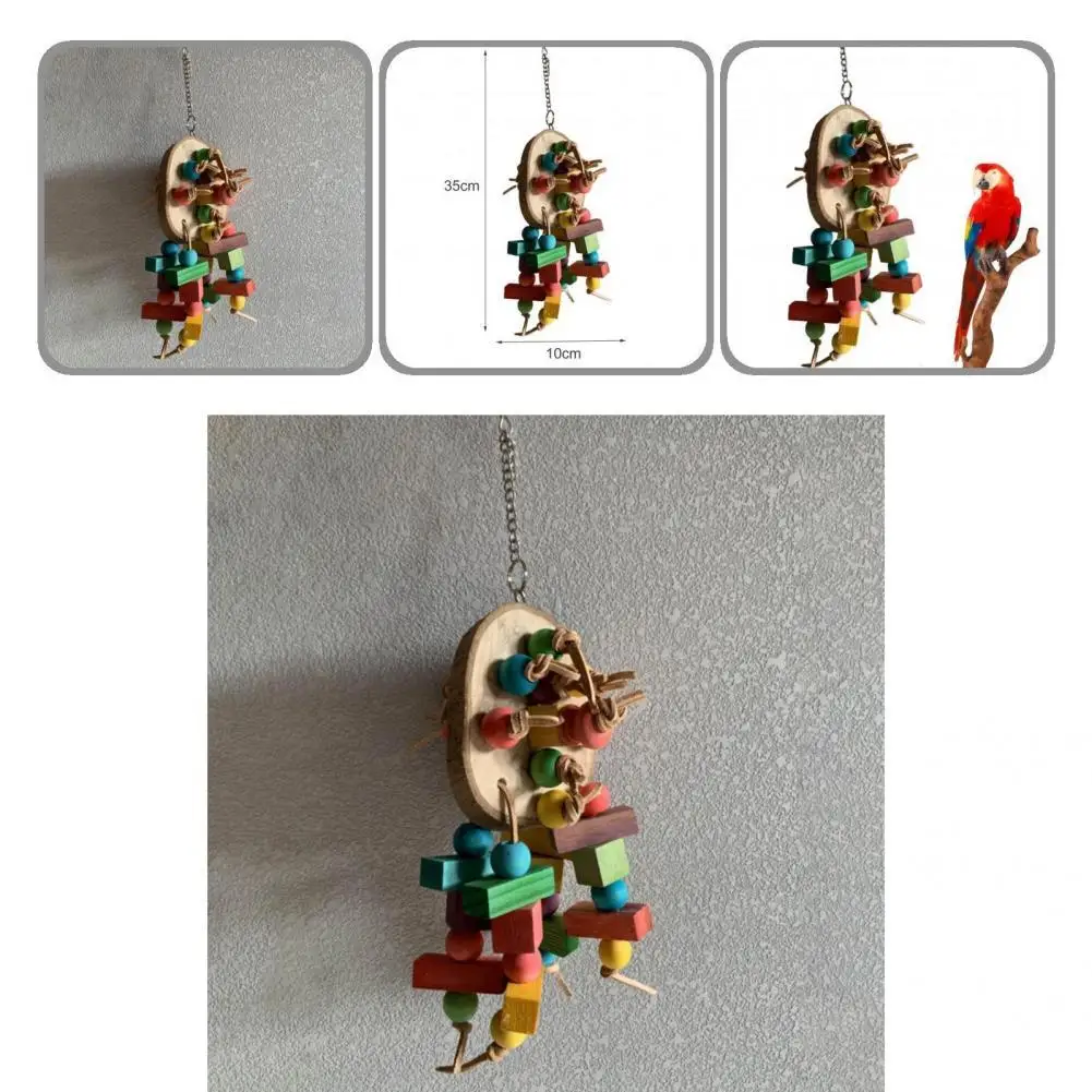 

Pet Bird Toy Long-lasting Hanging Beads Skewers Pet Parrot Bite Toy Exquisite Decorative Bird Play Toy