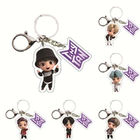 anime k pop keychains cute figures acrylic backpack pendant accessories for women kawaii key chain fans a friend gift wholesale