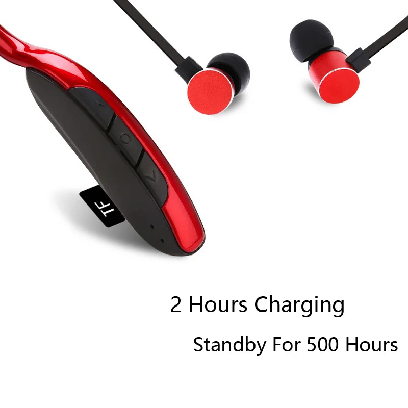 

Sports Bluetooth Headset Support MP3 TF Card Playback Call Stereo Earphone With Big Capacity Build In Battery