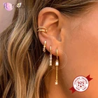 Женские серьги-гвоздики из серебра 925 пробы, с белым цирконом