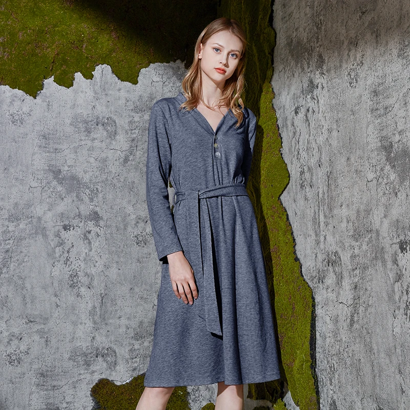 Women's Sleepwear Pajamas Pijamas Night Home Clothes Loung Dress Nightgowns Sexy Robe Sets Warm Cotton Long Sleeve Homewear