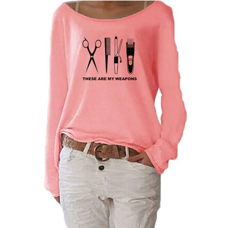 

Barber T Shirt Women Long Sleeve Funny Autumn Tshirt Streetwear Women Casual Clothes