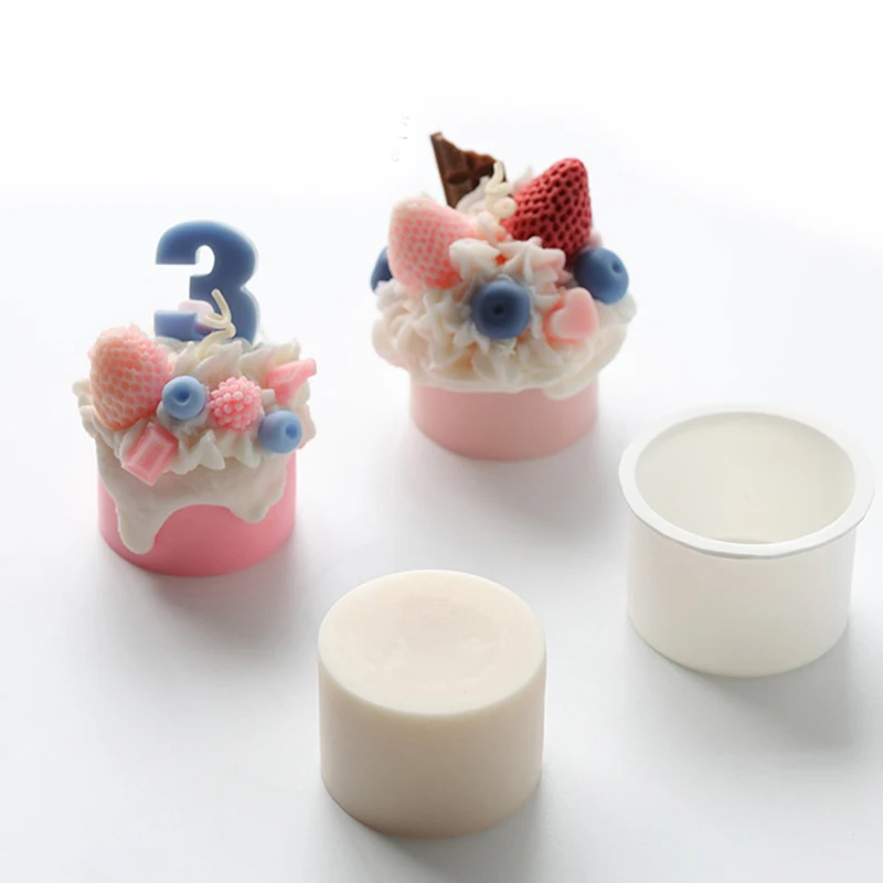 

Diy Cupcake Silicone Molds Handmade Craft Soy Wax Scented Candles Mould Party
