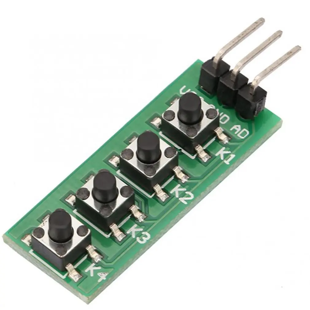4 кнопочный Ad Модуль кнопок переключатель для Arduino Аналоговые электронные