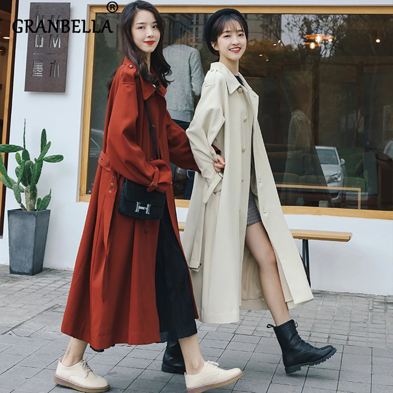 Женская Осенняя одежда 2020 Новое поступление Женский Тренч с поясом винтажный