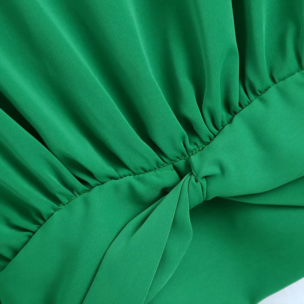 

summer tops for women 2021 women's thin new fashion irregular solid color long-sleeved knotted short top shirt