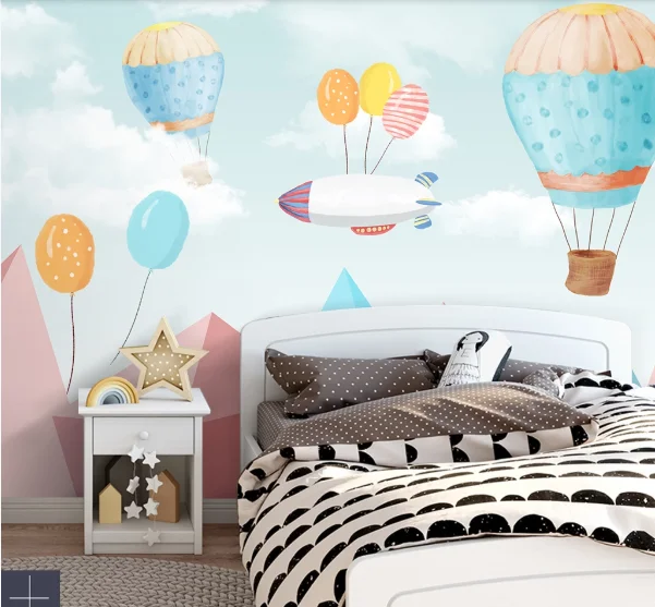 Rocket обои с рисунком самолета на воздушном шаре настенная мебель в детскую