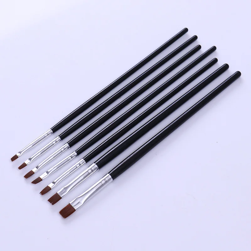 Набор кистей для рисования УФ-геля 7 шт. ручка градиентная гелевая подкладка