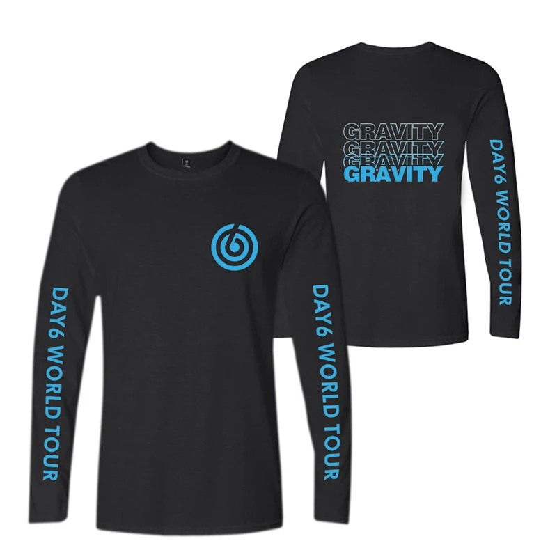 Новые модные футболки с принтом Kpop DAY6 World Tour GRAVITY мужские и женские круглым