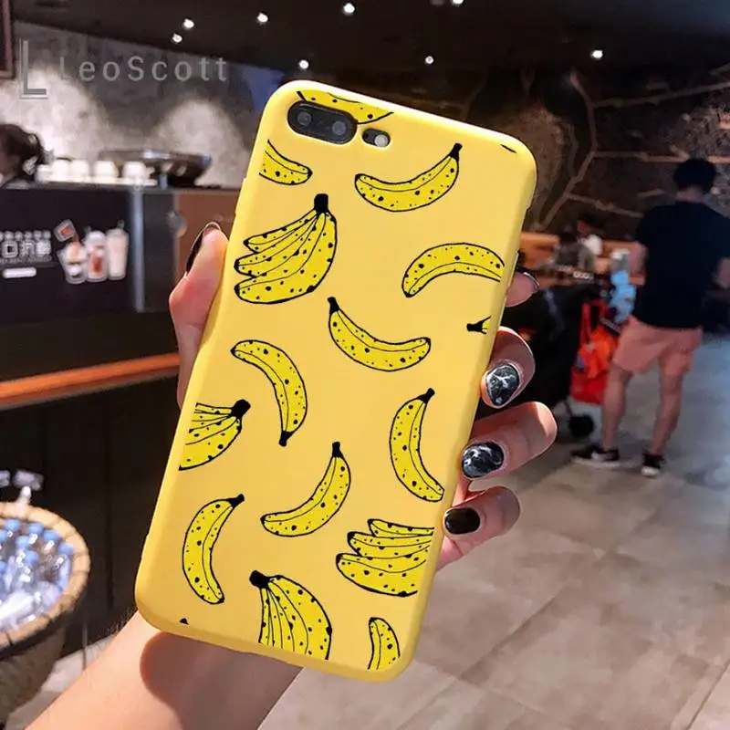 

Cute Cartoon Fruit Lemon Pineapple Phone Case Yellow Candy Color for iPhone 6 7 8 11 12 s mini pro X XS XR MAX Plus