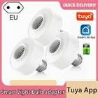 Адаптер для беспроводной лампы E27, держатель лампы, голосовое управление, умная розетка для лампы, работает с приложением Google, Amazon, Echo, Alexa, Tuya