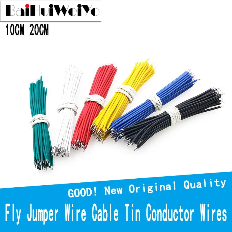 

100PCS Tin-Plated Breadboard PCB Solder Cable 24AWG 10CM20CM Fly Jumper Wire Cable Tin Conductor Wires 1007-24AWG Connector Wire