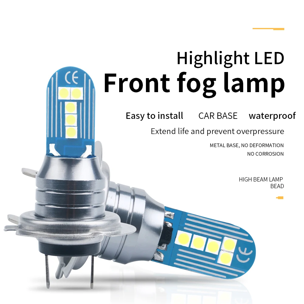 1Pcs H4 H8 H11 H7 9005 9006 Lemon Green White Fog Light Bulb Car Headlight Driving Running Front Lamps 3030 LED 10 SMD DC 12V | Автомобили