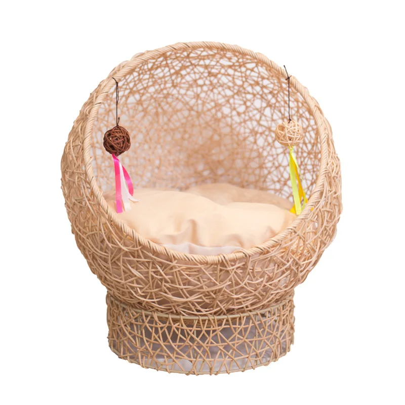 

Four Seasons Universal Cat Hammock Cat Bed In Cat House In Autumn And Winter Pet Nest Rattan Pet Supplies Cat House