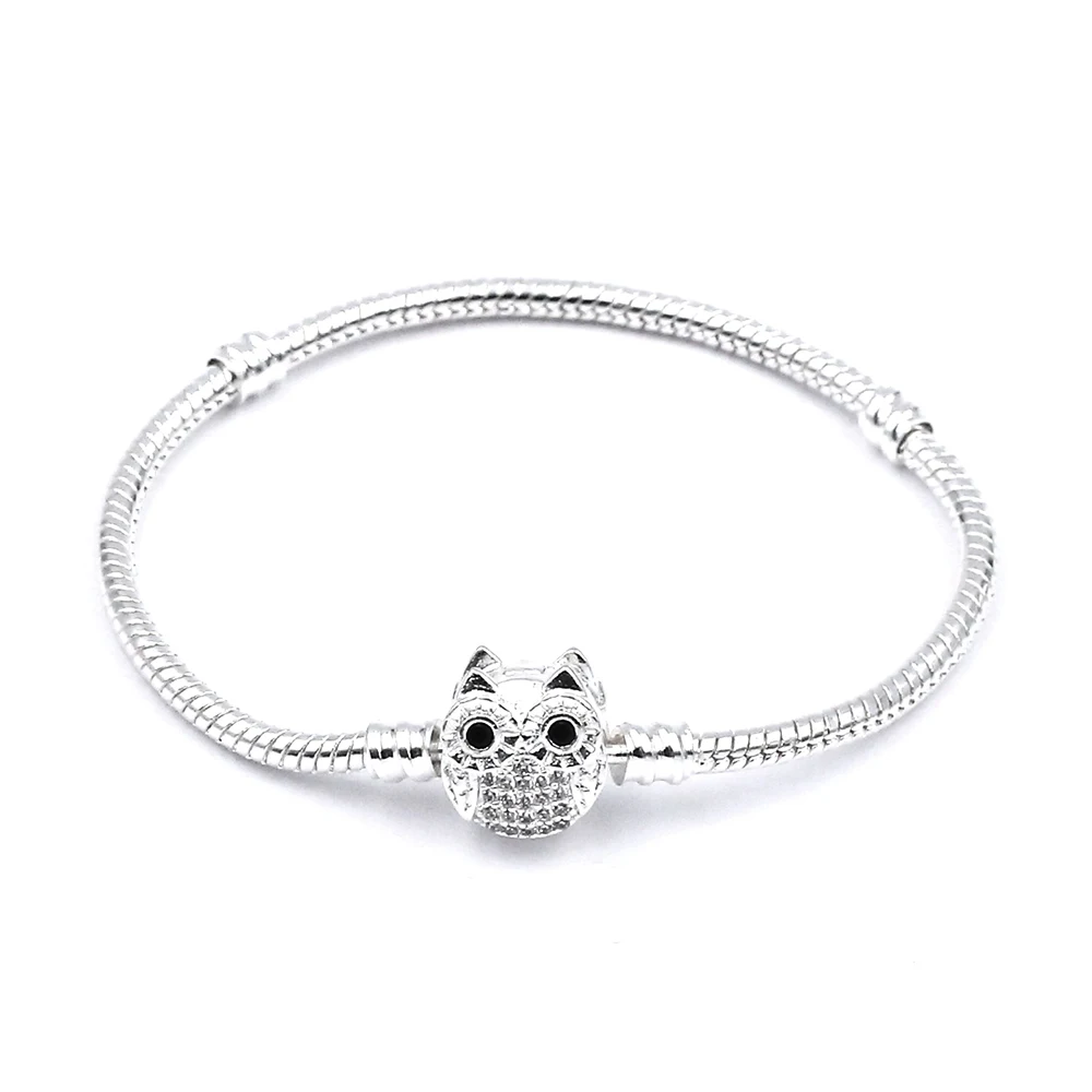 Buipoey очаровательный браслет с совой базовая цепочка змеиная цепь животное Микки