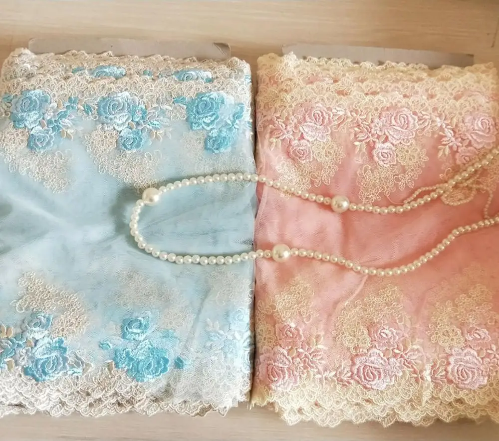 2 цвета Великолепная Тюлевая кружевная отделка с цветочной вышивкой зубчатое