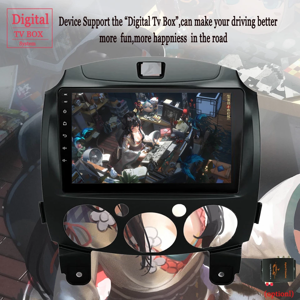 Мультимедийный видеоплеер Android 13.0 для Mazda 2 2007 2008 2009 2010 2011 2012 2013 Автомобильный