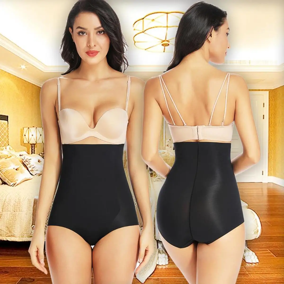 Женские трусики с высокой талией Утягивающие трусы Корректирующее белье |