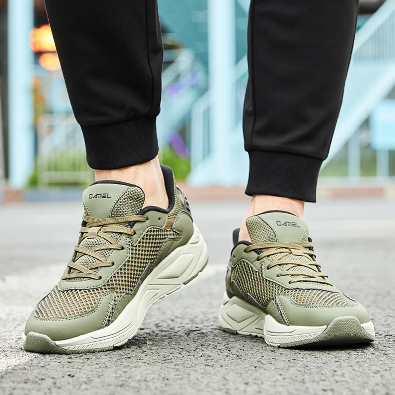 

CAMEL Men's Shoes Casual High Quarlity Breathable Soft Sport Sneakers Running Lightweight Comfortable Jogging Walking Footwear