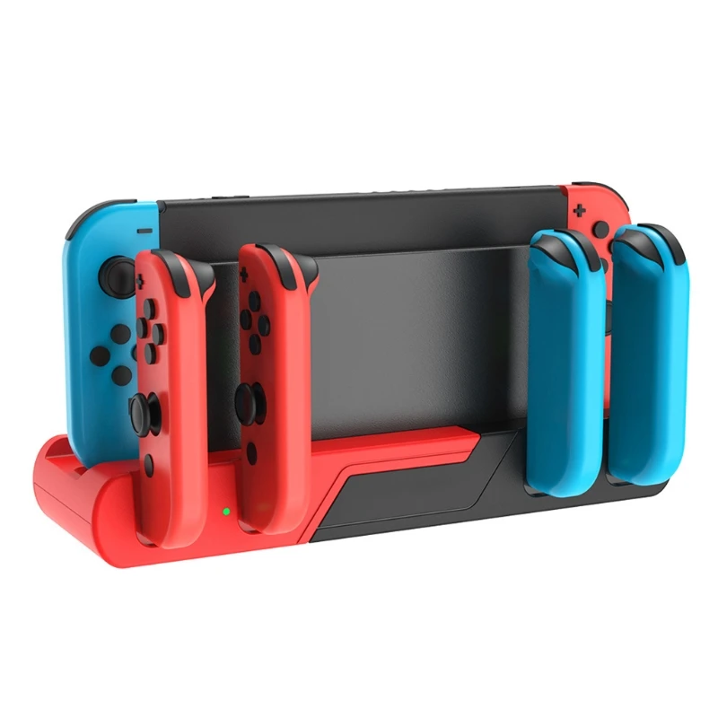 

Portable Desktop Charging Station Stand Extended USB Port Charging Dock for Switch Joy-Cons Controllers 2 Card Slots